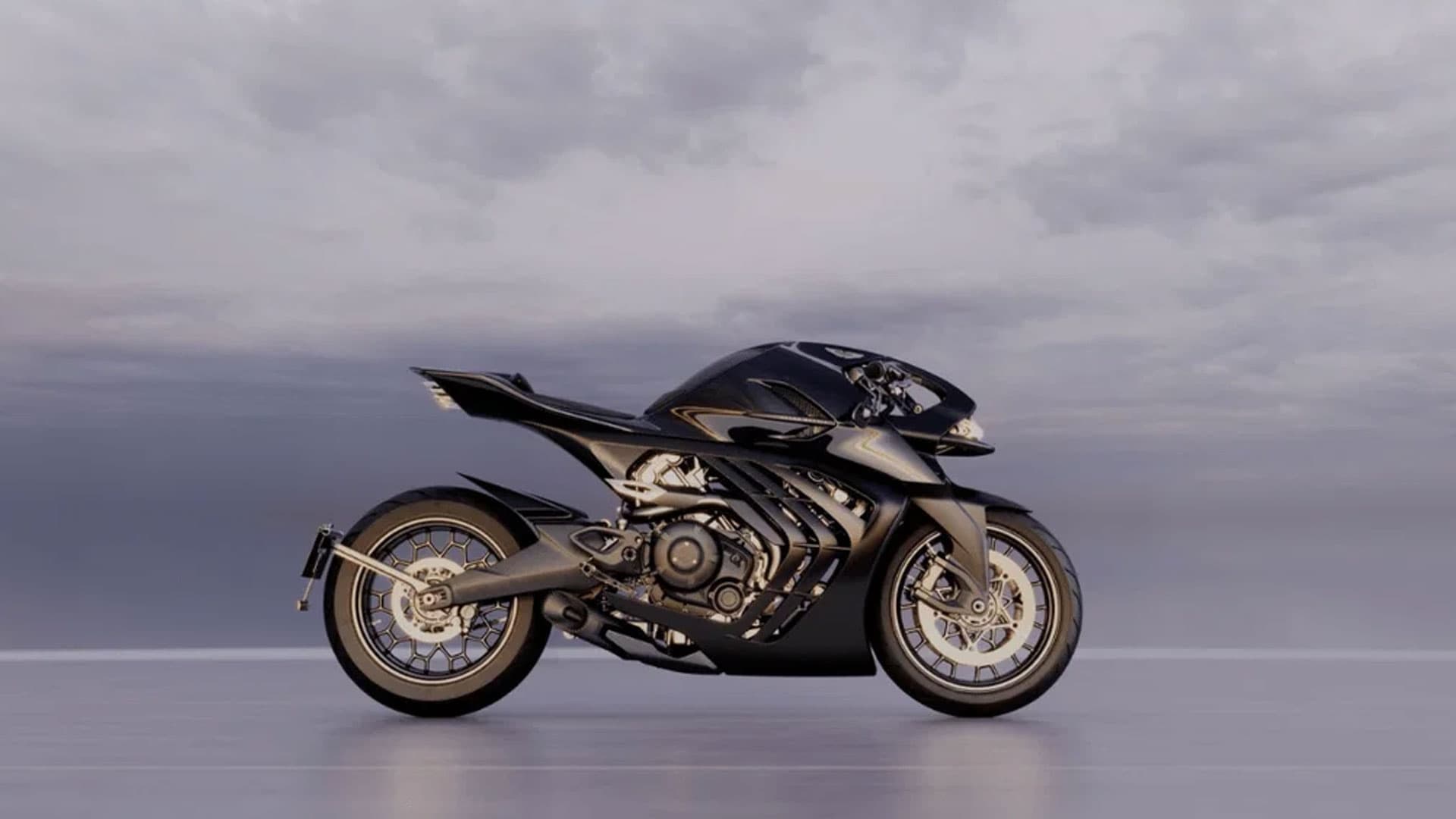 ក្រុមហ៊ុន Aston Martin និង Brough Superior ដាក់បង្ហាញម៉ូតូ AMB 002 Roadster