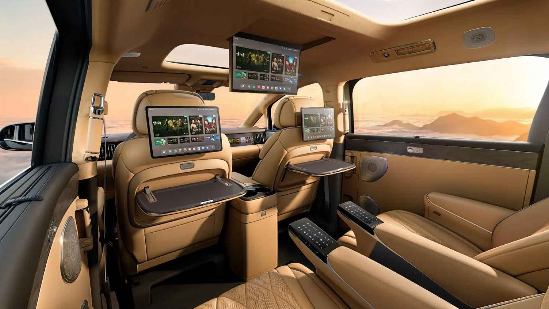 ក្រុមហ៊ុន BYD បង្ហាញរូបរាងផ្នែកខាងក្នុងនៃ Denza D9 ស៊េរីអាប់ដេត មុនពេលការដាក់លក់នៅថ្ងៃទី 29 មីនា ជាមួយការរៀបចំកៅអី 3 ជួរ